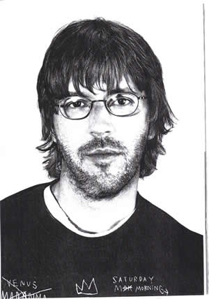 Drawing of the man Himself.